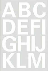 Etiket HERMA 4169 25mm letters A-Z wit 2 Vel