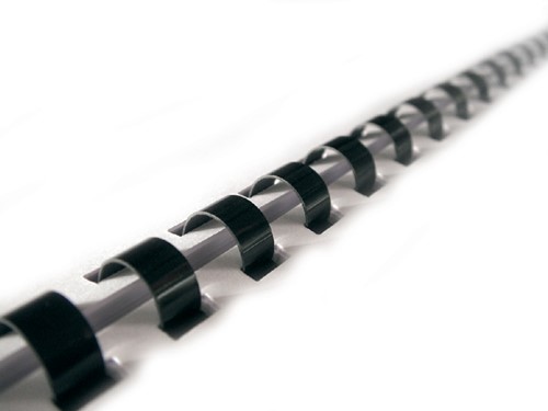 Bindrug GBC 12mm 21rings A4 zwart 100 Stuk-1