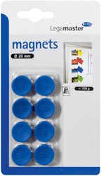Magneet Legamaster 20mm 250gr blauw 8 stuks 8 Stuk