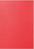 Voorblad GBC A4 karton lederlook 250gr rood 100 Stuk