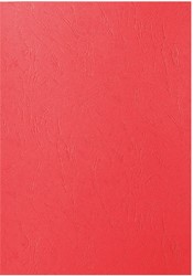 Voorblad GBC A4 karton lederlook 250gr rood 100 Stuk