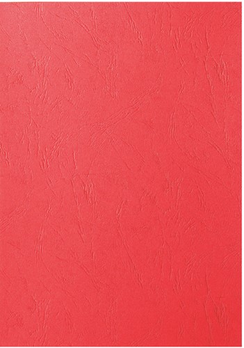 Voorblad GBC A4 karton lederlook 250gr rood 100 Stuk