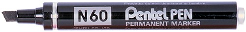 Viltstift Pentel N60 schuin 1.2-6mm zwart 1 Stuk