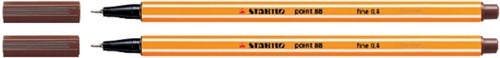 Fineliner STABILO point 88/45 F bruin 1 Stuk