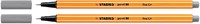 Fineliner STABILO point 88/96 F donkergrijs 1 Stuk