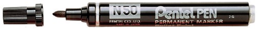 Viltstift Pentel N50 rond 1.5-3mm zwart 1 Stuk