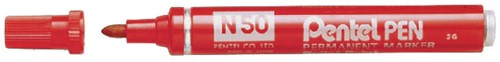 Viltstift Pentel N50 rond 1.5-3mm rood 1 Stuk