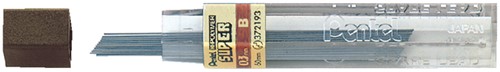 Potloodstift Pentel B 0.3mm 12st zwart 12 Stuk