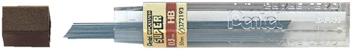 Potloodstift Pentel HB 0.3mm 12st zwart 12 Stuk