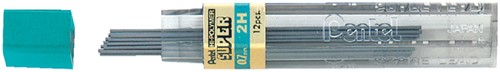Potloodstift Pentel 2H 0.7mm 12st zwart 12 Stuk