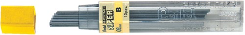 Potloodstift Pentel B 0.9mm 12st zwart 12 Stuk