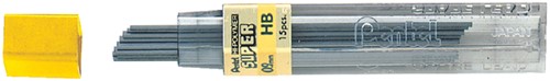 Potloodstift Pentel HB 0.9mm 12st zwart 12 Stuk