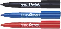 Viltstift Pentel NN50 rond 1.3-3mm rood 1 Stuk-2