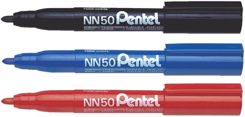 Viltstift Pentel NN50 rond 1.3-3mm zwart 1 Stuk-2