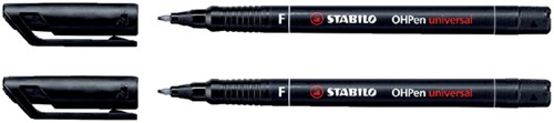 Viltstift STABILO OHP 842/46 rond F zwart 1 Stuk