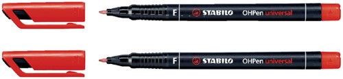 Viltstift STABILO OHP 842/40 rond F rood 1 Stuk