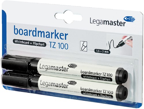 Whiteboardmarker Legamaster TZ100 2mm 2st zw 2 Stuk