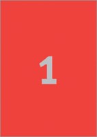 Etiket AZ 3470 210x297mm A4 rood 100stuks 100 Vel-2