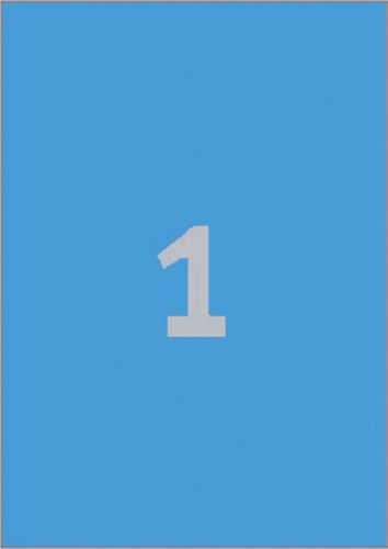 Etiket AZ 3471 210x297mm A4 blauw 100stuks 100 Vel-2