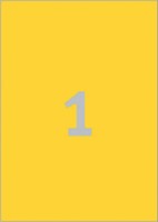 Etiket Avery 3473 210x297mm A4 geel 100st 100 Vel-2