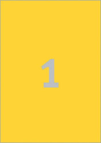 Etiket Avery 3473 210x297mm A4 geel 100st 100 Vel-2