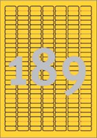 Etiket Avery L6037-20 25.4x10mm geel 3780stuks 20 Vel-2