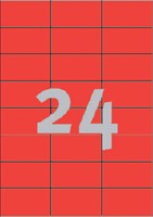 Etiket AZ 3448 70x37mm rood 2400stuks 100 Vel-2