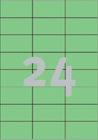 Etiket AZ 3450 70x37mm groen 2400stuks 100 Vel-2