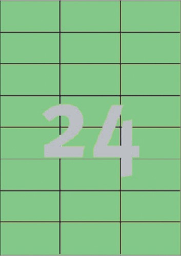 Etiket Avery 3450 70x37mm groen 2400st 100 Vel-2