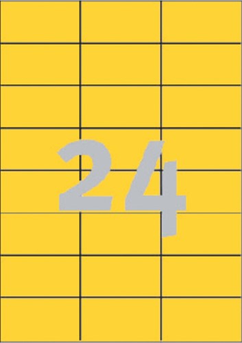 Etiket Avery 3451 70x37mm geel 2400st 100 Vel-2