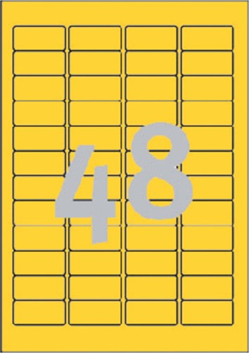Etiket Avery L6041-20 45.7x21.2mm geel 960stuks 20 Vel-2