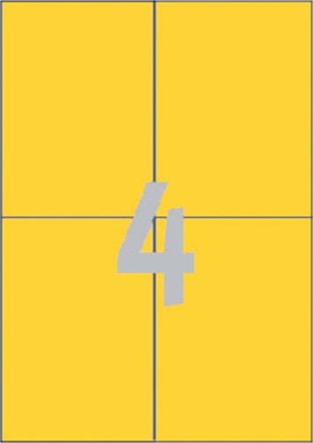 Etiket Avery 3459 105x148mm A6 geel 400st 100 Vel-2