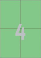 Etiket Avery 3458 105x148mm A6 groen 400st 100 Vel-2