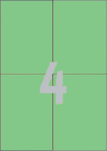 Etiket AZ 3458 105x148mm A6 groen 400stuks 100 Vel-2