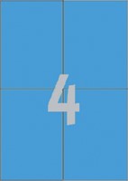 Etiket AZ 3457 105x148mm A6 blauw 400stuks 100 Vel-2