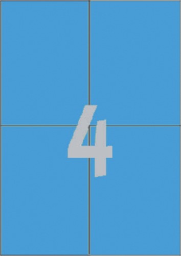 Etiket Avery 3457 105x148mm A6 blauw 400st 100 Vel-2