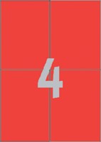 Etiket AZ 3456 105x148mm A6 rood 400stuks 100 Vel-2