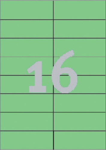 Etiket Avery 3454 105x37mm groen 1600st 100 Vel-2