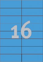 Etiket Avery 3453 105x37mm blauw 1600st 100 Vel-2