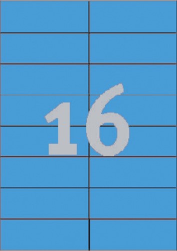 Etiket AZ 3453 105x37mm blauw 1600stuks 100 Vel-2