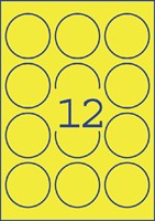 Etiket Avery L7670-25 63.5mm rond geel 300st 25 Vel-2