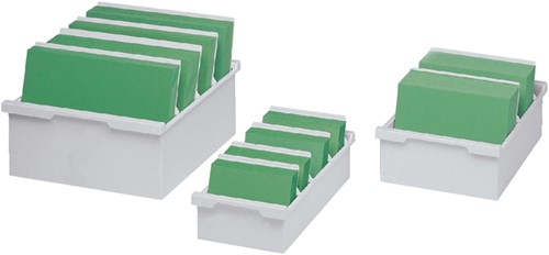 Kaartenbak Exacompta A5 trog kunststof grijs 1 Stuk-2