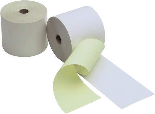 Telrol Qbasic 76mmx25mx12mm duplo wit geel 1 Rol