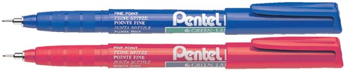 Fineliner Pentel NMF50 F rood 1 Stuk-2