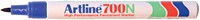 Viltstift Artline 700 rond 1mm blauw 1 Stuk