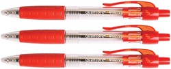 Balpen Quantore rubberen grip drukknop rood 1 Stuk