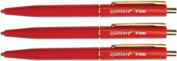 Balpen Quantore drukknop en metalen clip rood 1 Stuk