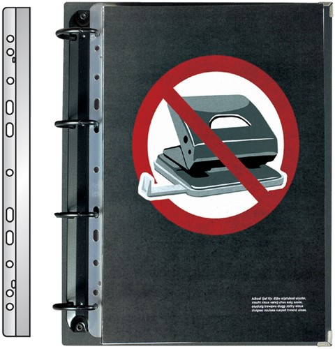 Opbergstrip Djois filestrip A4 2/4rings tr 100st 100 Stuk-2