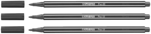 Viltstift STABILO Pen 68/46 M zwart 1 Stuk-2