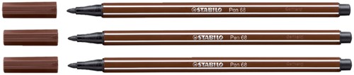 Viltstift STABILO Pen 68/45 M bruin 1 Stuk